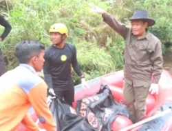 Jasad Pencari Kayu di Humbahas yang Hanyut di Sungai Aek Silang Dievakuasi Tim SAR