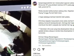 Pencurian di Rumah Sakit di Banjarnegara Terekam CCTV, Pencuri Gasak Ponsel Penunggu Pasien