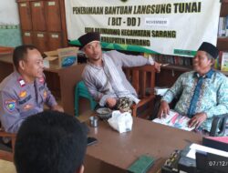 Sambang & Binluh Perangkat Desa, Kanit Binmas Polsek Sarang Jalin Komunikasi
