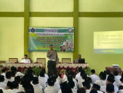 Kunjungi SMP N 2 Pamotan, Kanit Kamsel Satlantas Polres Rembang Gelar Sosialisasi Tertib Lalu Lintas