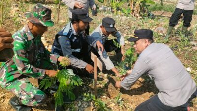 Save Earth For Earth, TNI Polri Tanam Ribuan Pohon Buah di Tambakromo Pati
