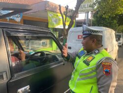 Satlantas Polresta Pati Berhasil Tilang 11 Pelanggar Potensial Laka di Jalan Sunan Kalijaga
