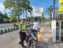 Potensial Laka Penerobos Rambu-rambu Ditindak Tegas, Satlantas Polresta Pati Jaring 15 Pelanggar di Jalan Pati – Margorejo