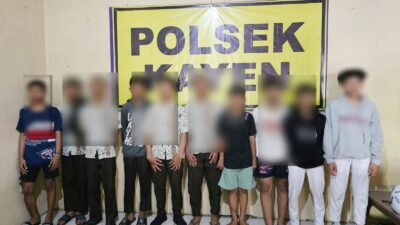 Cegah Aksi Tawuran, 10 Pelajar Digelandang ke Kantor Polsek Kayen