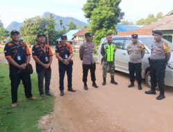 Personel OMB Polres Lamandau Laksanakan PAM Kampanye Tatap Muka di Nanuah
