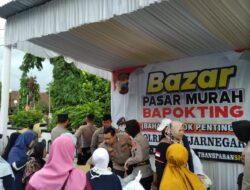 Masyarakat Antusias Ikuti Bazar Pasar Murah Polres Banjarnegara