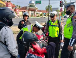 Penegakan Hukum Lalu Lintas, 10 Pelanggar Ditilang oleh Satlantas Polresta Pati