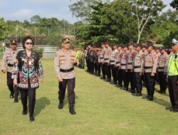 Dipimpin Kapolres, TNI-Polri di Lamandau Ikuti Gelar Pasukan Ops Lilin Telabang