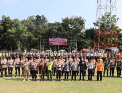 Pengamanan Nataru 2024, TNI-Polri di Lamandau Ikuti Gelar Pasukan Ops Lilin Telabang