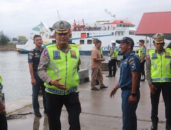 Dirlantas Polda Aceh Tinjau Pos Pengamanan Operasi Lilin Seulawah 2023 di Pelabuhan Ulee Lheue