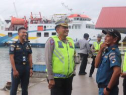 Dirlantas Polda Aceh Tinjau Pospam Ops Lilin Seulawah 2023 di Pelabuhan Ulee Lheue