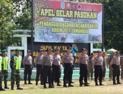 Bersinergi, TNI-Polri & Instansi Terkait di Lamandau Apel Gelar Pasukan Penanggulangan Banjir