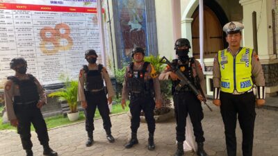 Kasubsatgas Pam obvit Satgas Preventif Patroli Obyek Vital di Pusat Kota Pati