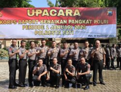 Upacara Kenaikan Pangkat: 106 Personel Polresta Pati Resmi Naik Jabatan