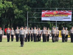 Kapolres Lamandau Pimpin Upacara Korp Raport 29 Personel Polres Lamandau