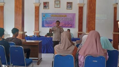 Sosialisasi Kenakalan Remaja di Desa Blimbing, Kanit Samapta Polsek Sluke Jadi Narasumber