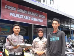 Polrestabes Semarang Jadikan Knalpot Brong Besi Rosokan untuk Donasi Sosial