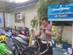 Ribuan Knalpot Brong Terjaring Razia Satlantas Polres Rembang