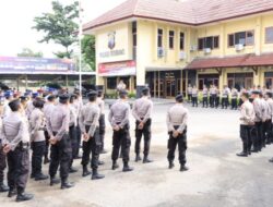 Kapolres Rembang Pimpin Apel Pengamanan Kampanye Pemilu 2024 di Mapolres Rembang