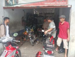 Polsek Pancur Rembang Sosialisasi Larangan Knalpot Tidak Standar di Bengkel Sepeda Motor