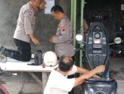 Sat Binmas Polres Rembang Sosialisasi Larangan Penggunaan Knalpot Brong di Bengkel Variasi
