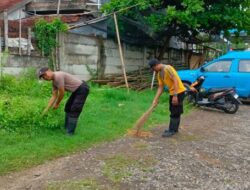 Polsek Rembang Kota dan Forkopincam dan Elemen Masyarakat Kerja Bakti di Desa Sumberjo