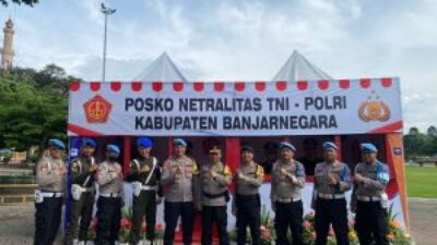 Polres Banjarnegara dan Kodim 0704 Dirikan Posko Netralitas TNI-Polri Jelang Pemilu 2024