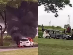 Terbakar Hebat di Semarang, Mobil Grand Livina Jadi ‘Bom Waktu’! Warganet Ungkap Penyebabnya!