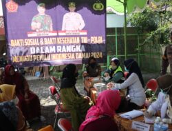 Melalui Bakti Kesehatan Gratis, TNI Polri di Sukoharjo Gelar Cooling System Pemilu Damai