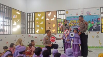 Polisi Sahabat Anak di TK Aisyiyah 05, Satlantas Polresta Pati Berikan Edukasi Tertib Berlalu lintas Sejak Dini