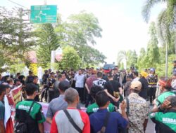Polres Lamandau Beri Pengamanan Demonstrasi Petani Perkebun di PN Nanga Bulik