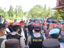 Dipimpin Kapolres, Personil Polres Lamandau Amankan Demo Petani Perkebun
