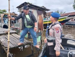 Personel KP XVIII-1022 Terjun Langsung Menyambangi Warga Pesisir Beri Himbauan