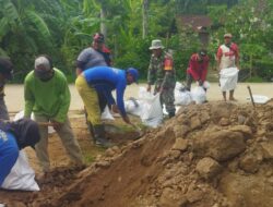 Kemitraan Aparat Pemerintah dan Warga: Giat Kerja Bakti Lindungi Desa dari Ancaman Banjir