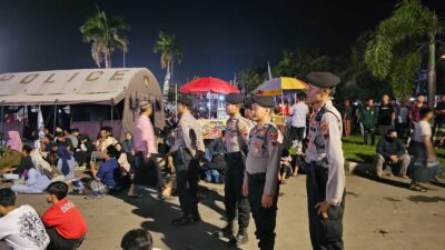 Kasat Samapta Polresta Pati Pastikan Keamanan Pelaksanaan Sholawat di Stadion Joyokusumo