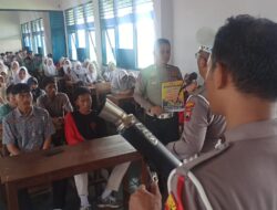 Sosialisasi Larangan Knalpot Brong, Unit Kamsel Satlantas Sambangi SMA Muhammadiyah 1 Pati