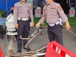 Polsek Ngaliyan Serahkan 10 Knalpot Brong ke Satlantas Polrestabes Semarang