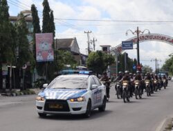 Hadapi Kampanye Terbuka, Sat Samapta Polres Sukoharjo Gelar Patroli Show Of Force