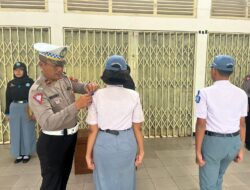 Disiplin Anggota PKS Dikukuhkan dalam Penguatan Keamanan Sekolah oleh Satlantas Polresta Pati