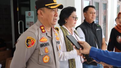 Bersama Forkopinda, Kapolres Lamandau dampingi Ketua KPU Prov. Kalteng Cek logistik Pemilu