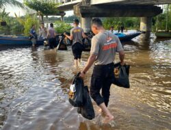 Polres Barsel Siap Salurkan Bantuan dari Kapolda Kalteng Untuk Warga Terdampak Banjir