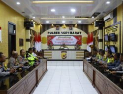 Pejabat Utama Polda Aceh Patroli Udara serta Cek Kesiapan Pemilu di Aceh Barat