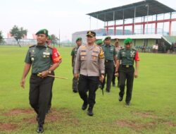 Persiapan Kunjungan Wapres RI, TNI-Polri Apel Gelar Pasukan di Lapangan Mojoagung Pati