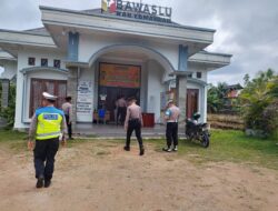 Sambang KPU dan Bawaslu, Personel OMB Polres Lamandau Pantau Kamtibmas
