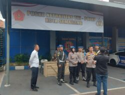 Kabidhumas Polda Jateng Tinjau Posko Netralitas TNI-POLRI di Simpang Lima