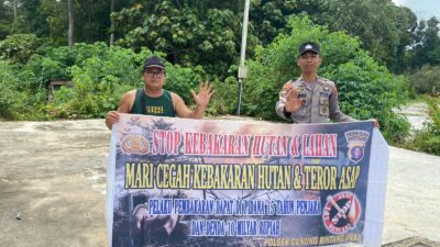 Polsek GB Awai Gencarkan Sosialisasi Tentang Larangan Karhutla