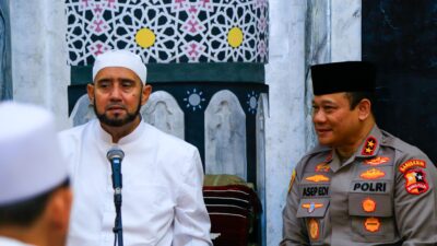 Kaops NCS Polri Serukan Jaga Pemilu 2024 Aman dan Damai di Depan Jamaah Habib Syech