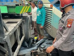 Korbankan Motor Sendiri Untuk Ganjal Bus Damri, Begini Aksi Heroik Bripda Novandro