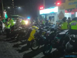 Razia Sepeda Motor, Polres Sukoharjo Amankan Ratusan Motor Berknalpot Brong saat Malam Tahun Baru