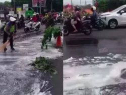 Tumpahan Solar di Jalan Hanoman – Tol Krapyak Semarang, Sejumlah Pemotor Terjatuh